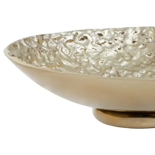 Round Hammered Metal Bowl In Gold Or Silver - Image 6