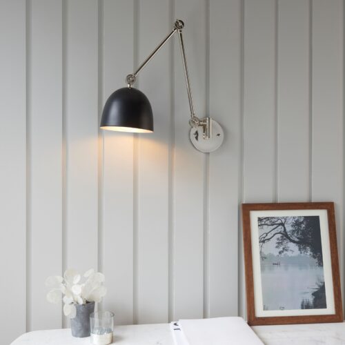 Lee 1 Lamp Wall Light with Matt Black Shade - Image 13