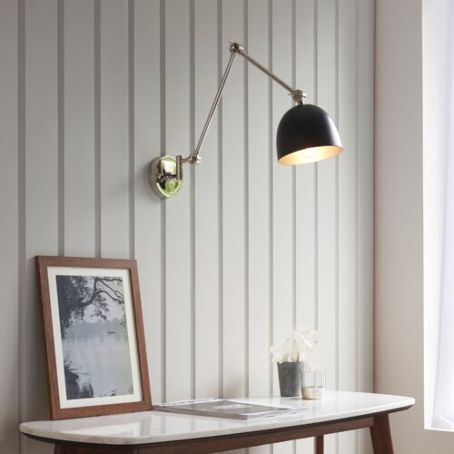 Lee 1 Lamp Wall Light with Matt Black Shade - Image 12