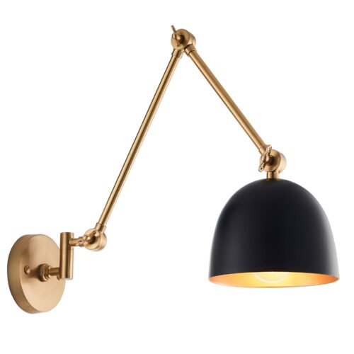 Lee 1 Lamp Wall Light with Matt Black Shade - Image 2