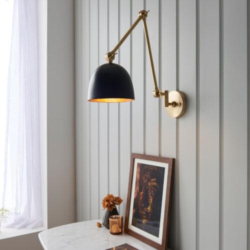 Lee 1 Lamp Wall Light with Matt Black Shade - Image 5