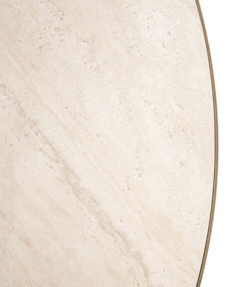 Elegant Tivi White and Gold Oval 230 Dining Table - Image 3