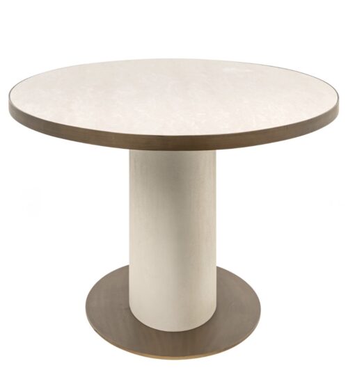 Elegant Tivi White and Gold Oval 230 Dining Table - Image 2