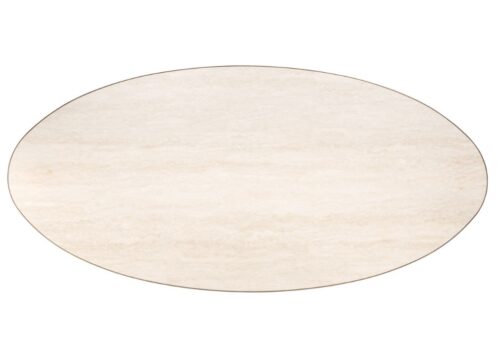 Elegant Tivi White and Gold Oval 230 Dining Table - Image 6