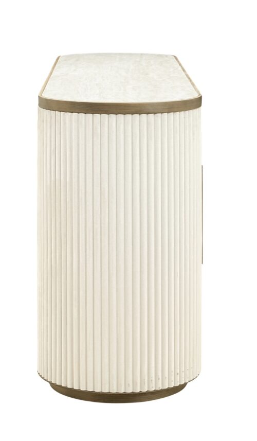 Elegant Tivi White and Gold 4 Door Sideboard - Image 3