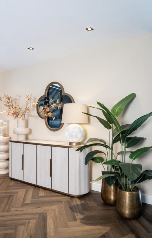 Elegant Tivi White and Gold 4 Door Sideboard - Image 11